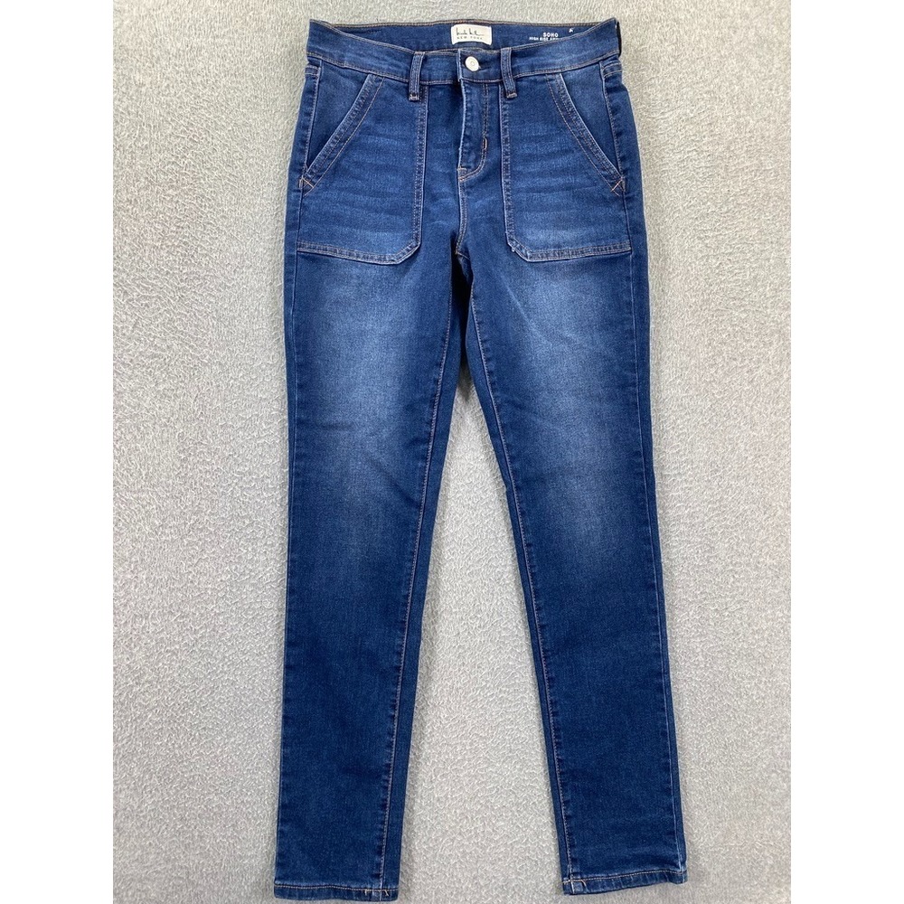 Nicole Miller SOHO High Rise Ankle Slim Jeans Womens 4 Stretch Dark Wash